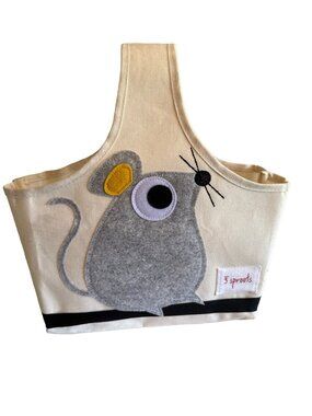 3 Sprouts Felt Mouse Canvas‎ Diaper Caddy Bag
